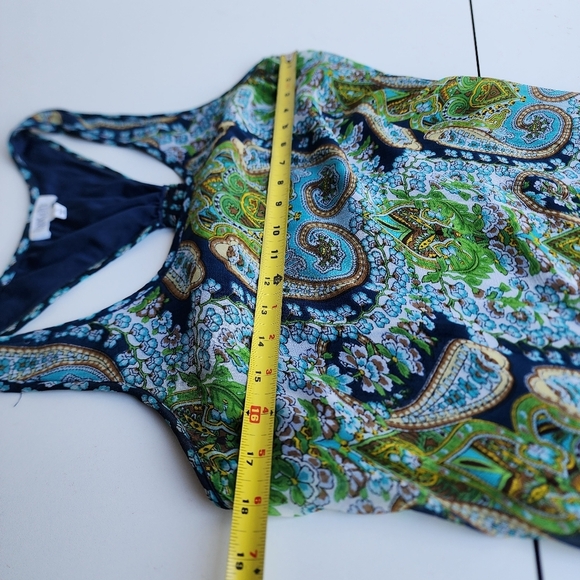 Patrons of Peace Sleeveless Shift Dress Handkerchief Boho Hi- Low Racerback L - Picture 11 of 13